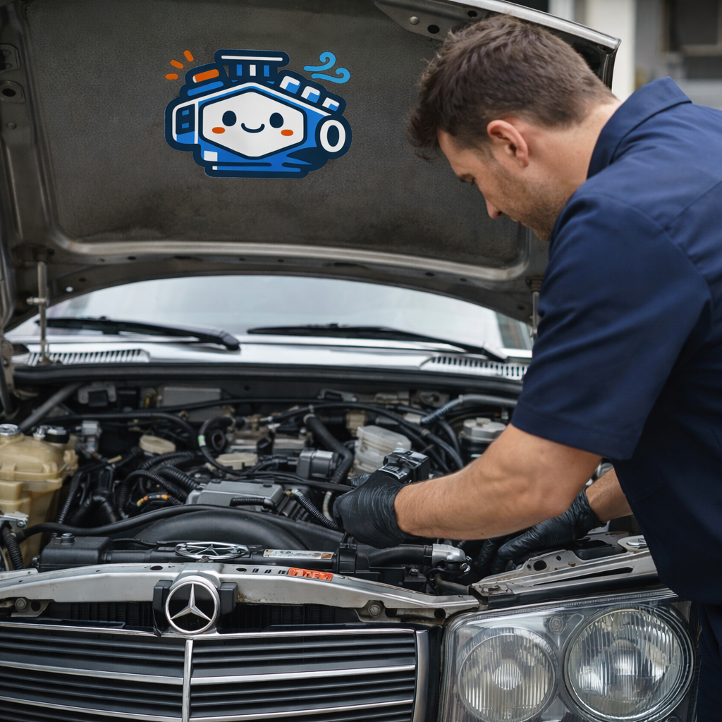 ดูแลเครื่องยนต์ Benz W123