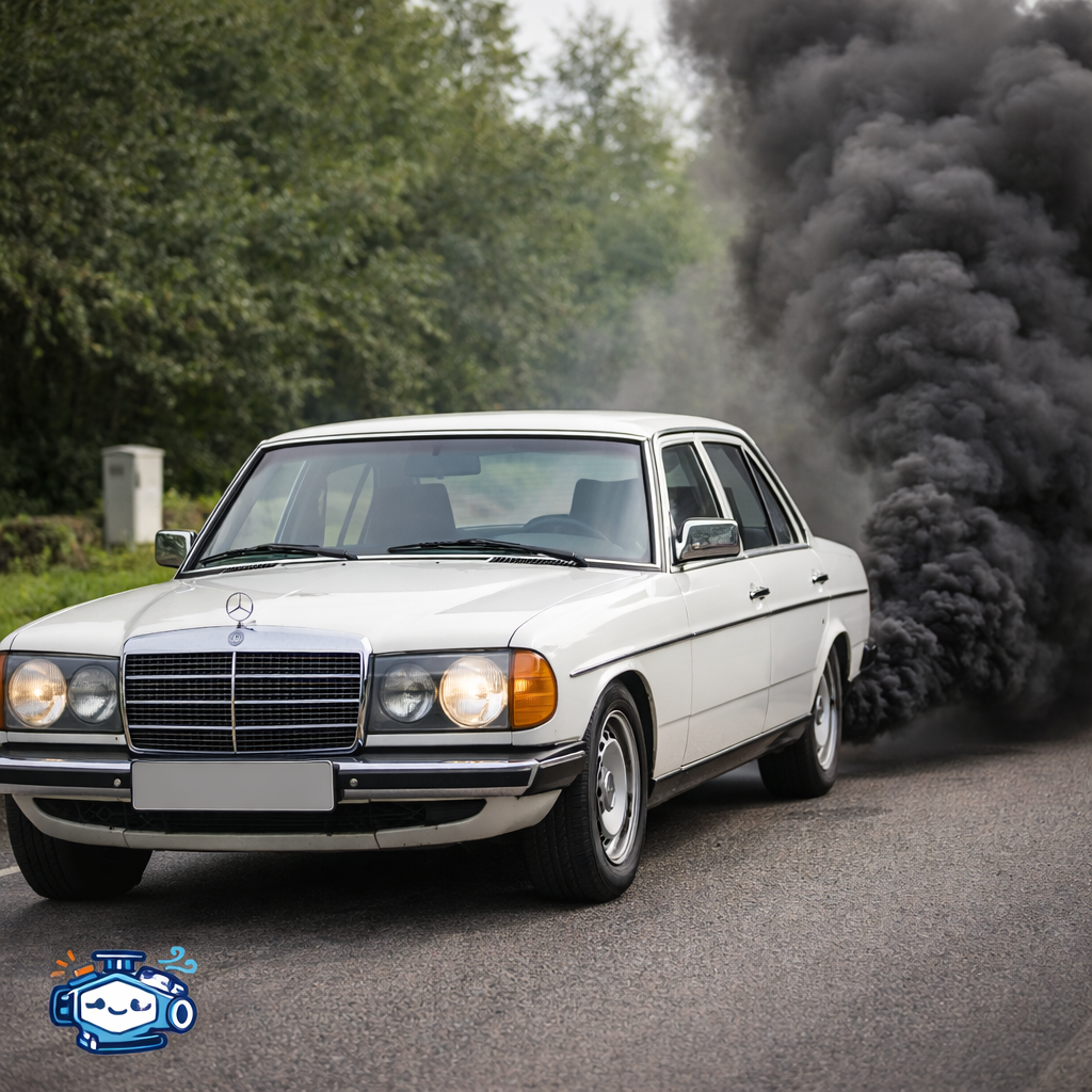 แก้ปัญหา Benz W123 ควันดำ 80%